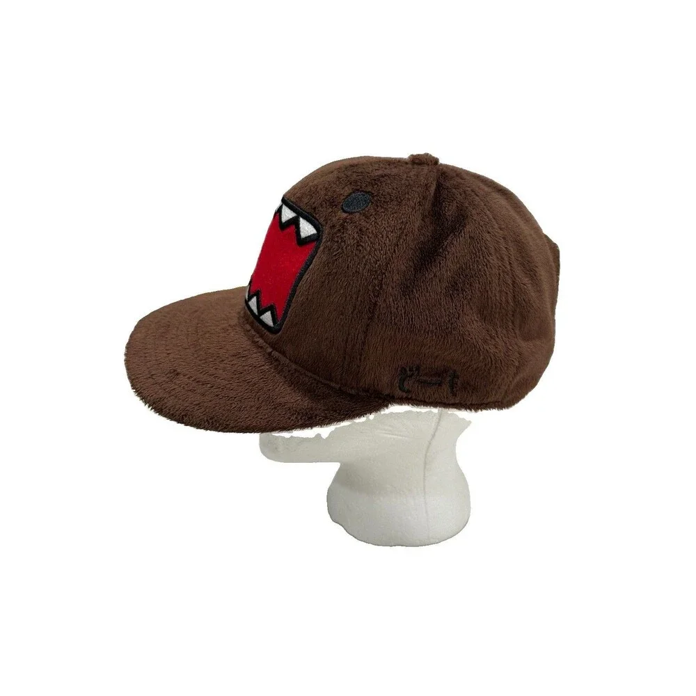 1998-2012 DOMO SnapBack Hat Mouth Face Brown Domonation Fuzzy Baseball Cap